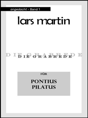 cover image of Die Grabrede für Pontius Pilatus
